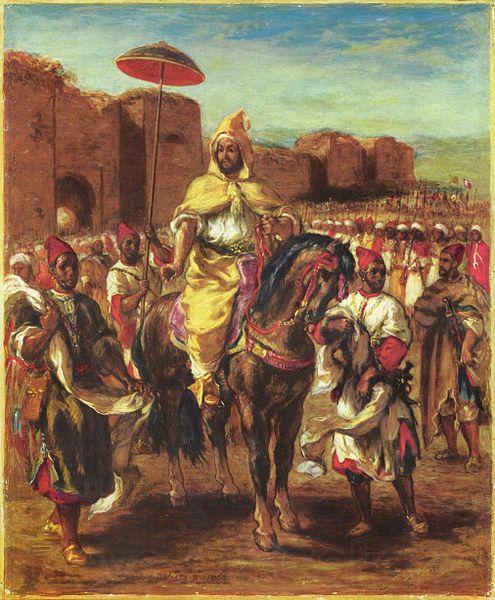 Eugene Delacroix Portrat des Sultans von Marokko Spain oil painting art